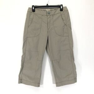 L.L. Bean Hiking Capri Pants Women's Size 10 Beige Lightweight Pockets Trail